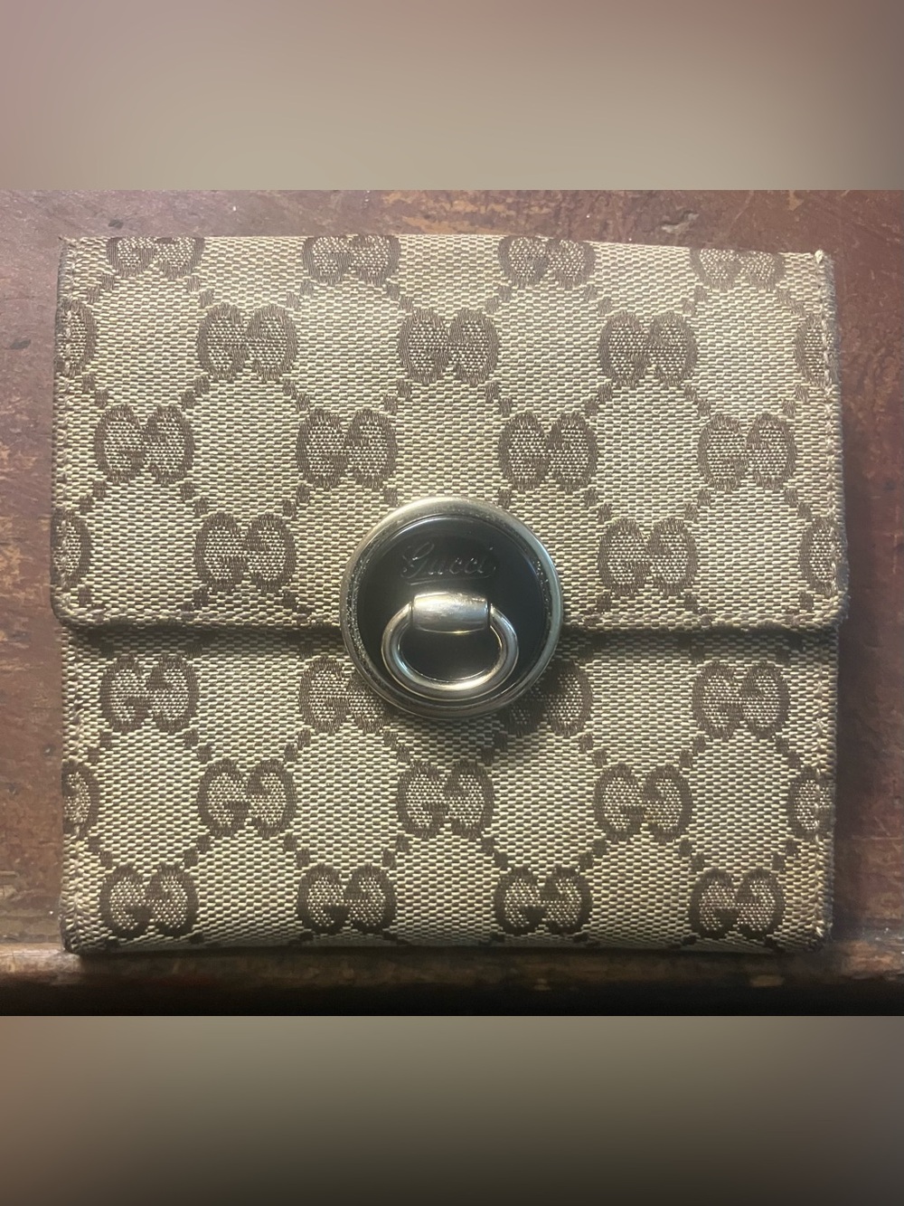 Authentic Gucci Vintage Monogram Compact Wallet